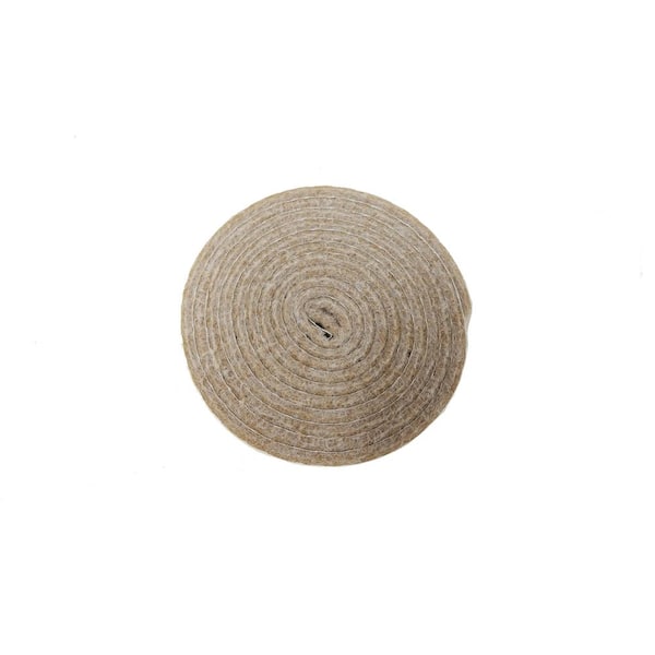 Everbilt 1 in. Brown Round Felt Heavy-Duty Self-Adhesive Furniture Pads  (48-Pack) 49872 - The Home Depot