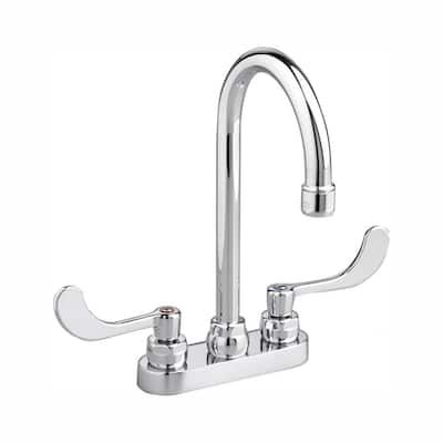 Monterrey 4 in. Centerset 2-Handle 1.5 GPM Gooseneck Bathroom Faucet with Limited Swivel Spout in Polished Chrome