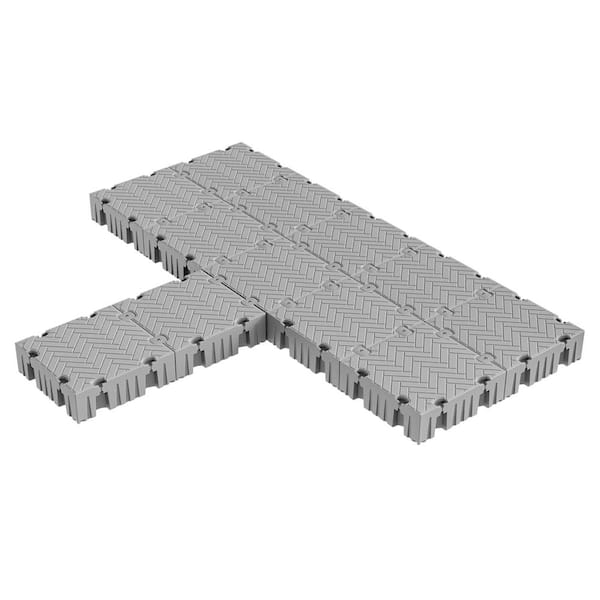 Flexx 16 ft. Extended Platform Floating Dock Kit, Modular Floating Dock or Swim Platform, Floating Boat Dock for Lakes