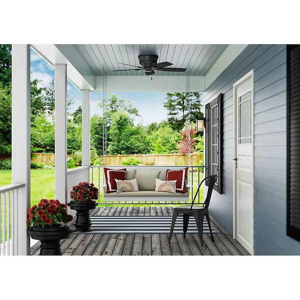 Hunter Sea Wind 48 in. Indoor/Outdoor Matte Black Ceiling Fan For Patios or Bedrooms