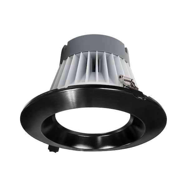 NICOR CLR-Select 8 in. Black High Output Commercial Canless Integrated LED Downlight Kit