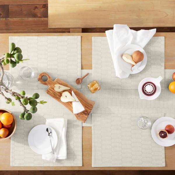 Farmers Market 13 in. x 72 in. Ivory Cotton Table Runner Farmers Market 13 in. x 72 in. Ivory Cotton Table Runner