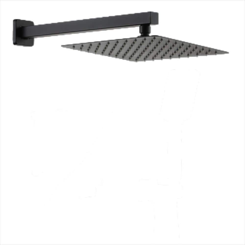 Rain Shower Head 2-Spray Patterns with 1.8 GPM 12 in. ‎Wall Mount Rain Fi