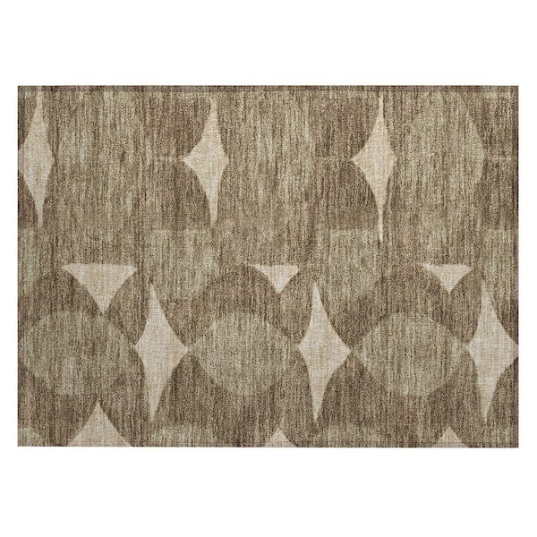 Chantille Machine Washable Indoor/Outdoor Abstract ACN3060 Chocolate 2 ft. x 3 ft. Accent Rug