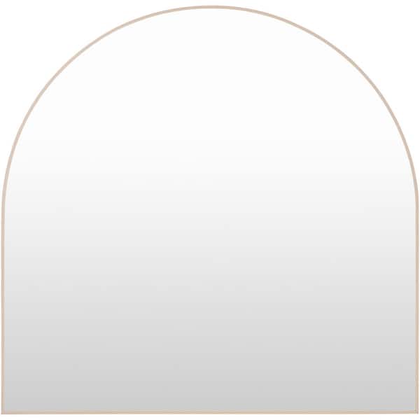 Aranya Modern Mantel Mirror, Brown, 35 in. H x 36 in. W x 1 in. D
