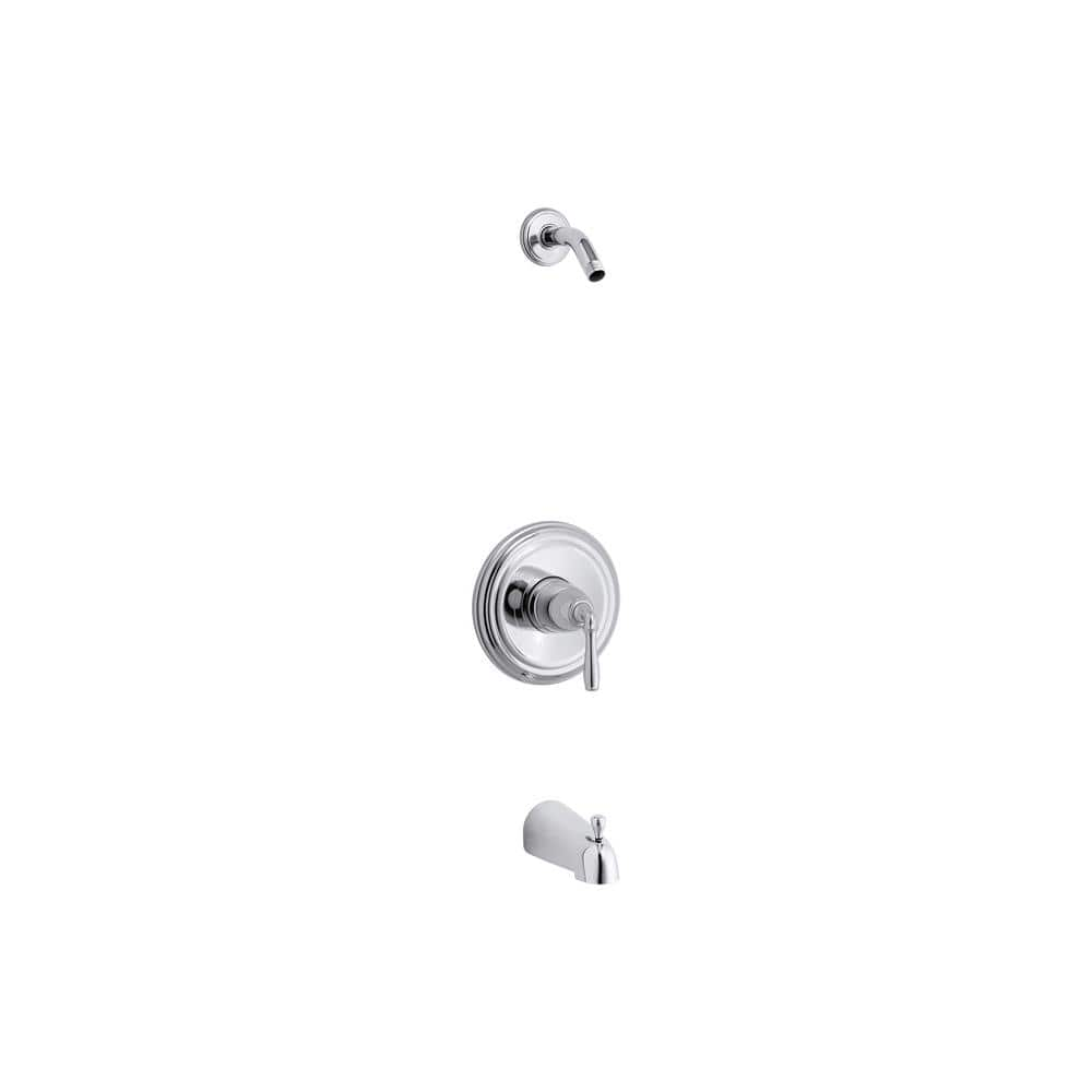 KOHLER 1-Handle Rite-Temp Bath and Shower Valve Trim Kit in Polished Chrome (Valve Not Included)