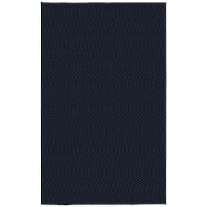 Medallion Navy 4 ft. x 6 ft. Casual Tuffted Solid Color Checkerd Polypropylene Area Rug