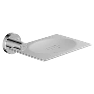 Dia Wall-Mounted Soap Dish With Drain Ports in Polished Chrome
