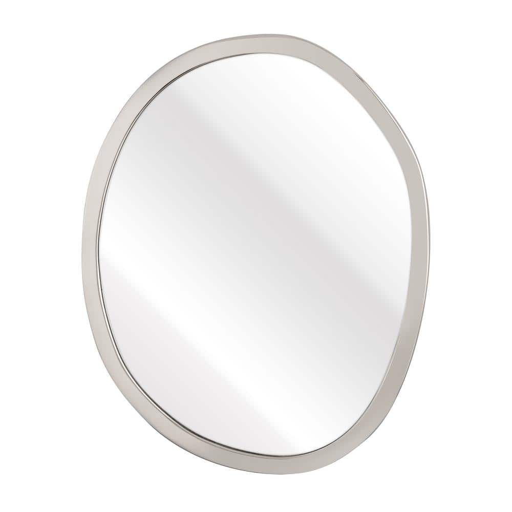 Morningside 21 in. W x 26 in. H Metal Nickel Wall Mirror HD-231025517 ...