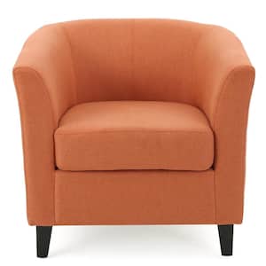 Preston Orange Fabric Club Chair