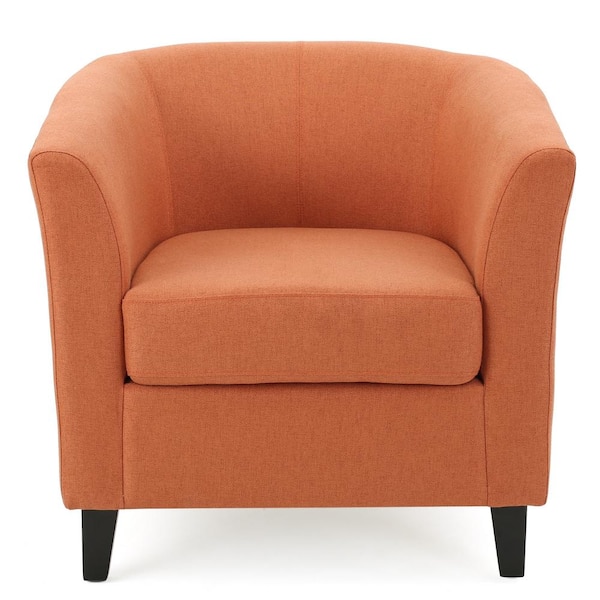 Noble House Preston Orange Fabric Club Chair