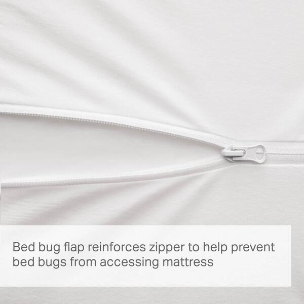 Weekender Hotel Grade Polyester Full Encasement Jersey Mattress Protector In White Wkpjff3lep The Home Depot