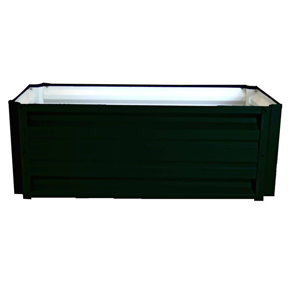 24 in. x 48 in. Stealth Black Metal Planter BoxPTTM2X4X18STEALTHBLACK