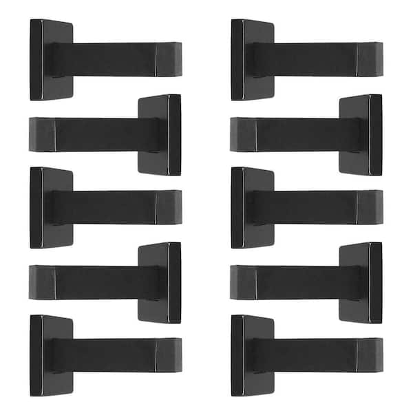 DSIX 3-5/32 in. L, 3/4 in. Dia Graphite Black Stainless Steel Square Wall Mount Door Stop (10-Pack)