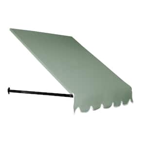 8 ft. Dallas Retro Window/Entry Fixed Awning (44 in. H x 48 in. D) in Olive