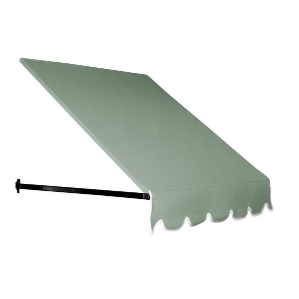 AWNTECH 8 ft. Dallas Retro Window/Entry Fixed Awning (44 in. H x 48 in. D) in Olive