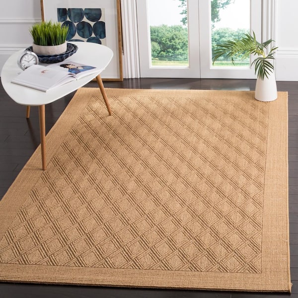 Palm Beach Maize Doormat 3 ft. x 5 ft. Border Area Rug