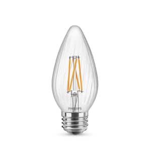 60-Watt Equivalent F15 Dimmable LED Post Light Bulb Soft White Clear with Warm Glow Light Effect (1-Bulb)