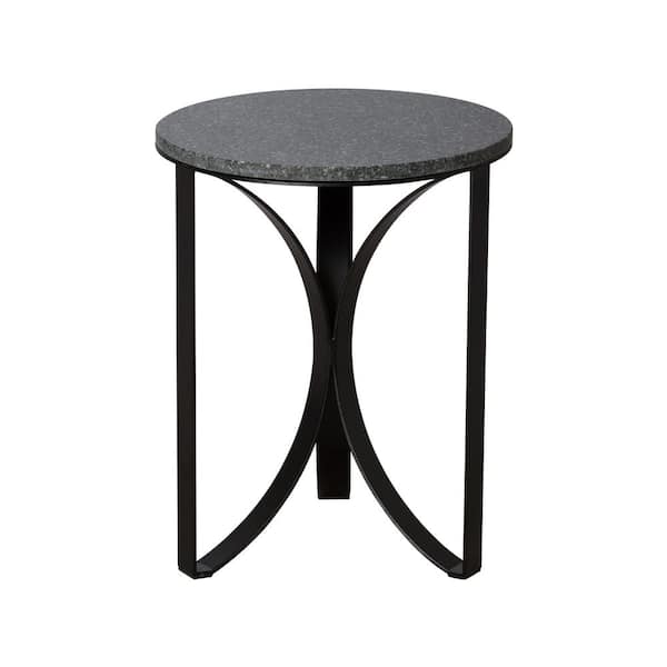 Emissary Archer 18 in. H Black Round Wrought Iron Accent Table