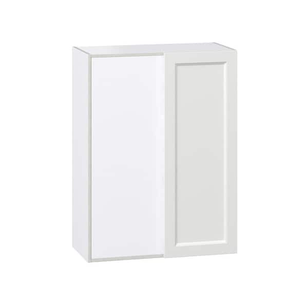 J COLLECTION Laramie 30 in. W x 14 in. D x 40 in. H Assembled Blind Wall Corner Kitchen Cabinet in Painted Bright White