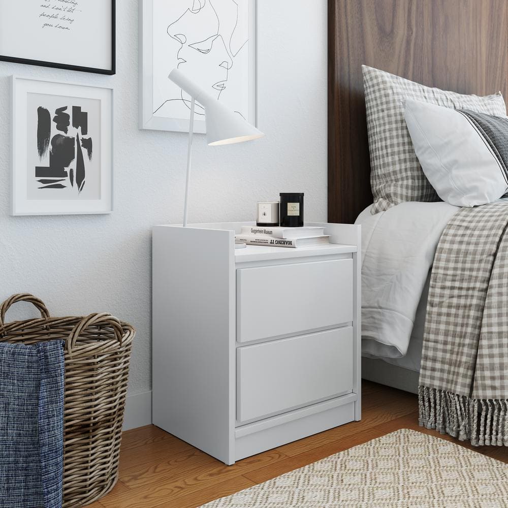 White nightstand with door discount