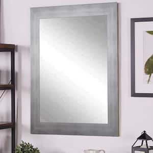 Large Rectangle Silver Contemporary Mirror (55 in. H x 32 in. W)