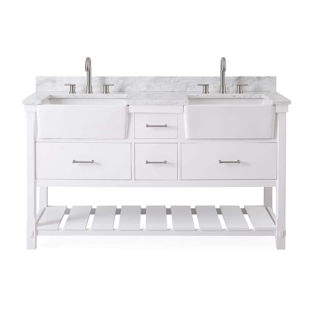 Benton Collection Kendia White White 60 In W X 22 In D X 35 In H