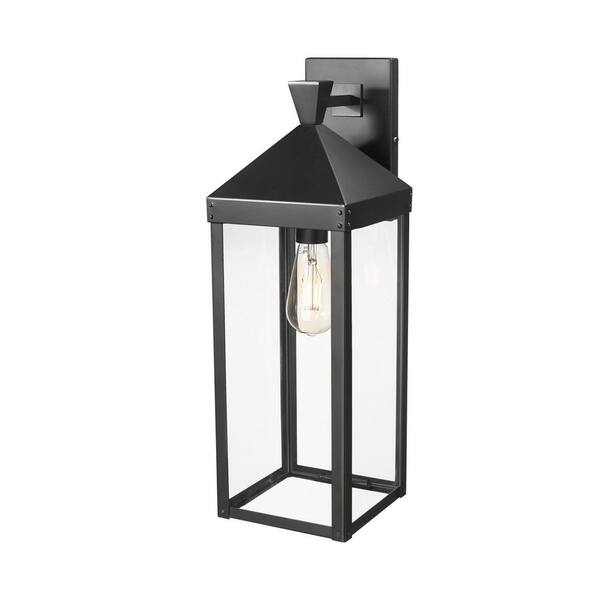 Yates 21.75" High 1-Light Outdoor Wall Sconce-Painted Black