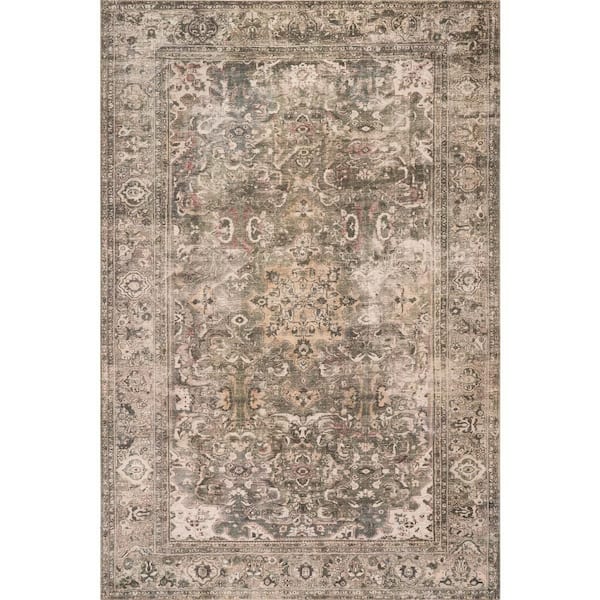 Coraleen Antiqued Jute-Blend Area Sage 5 ft. x 8 ft. Indoor Area Rug