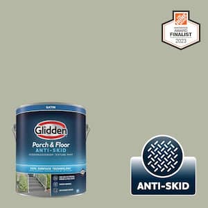 1 gal. PPG1124-4 Light Sage Satin Interior/Exterior Anti-Skid Porch and Floor Paint with Cool Surface Technology