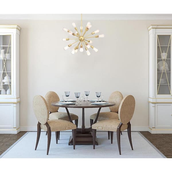 18-Light Gold Vintage Chandelier 18 x E26 Hanging Ceiling Large Bright Chandelier