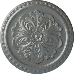 16-7/8 in. x 5/8 in. Emeryville Urethane Ceiling Medallion, Hand-Painted Platinum
