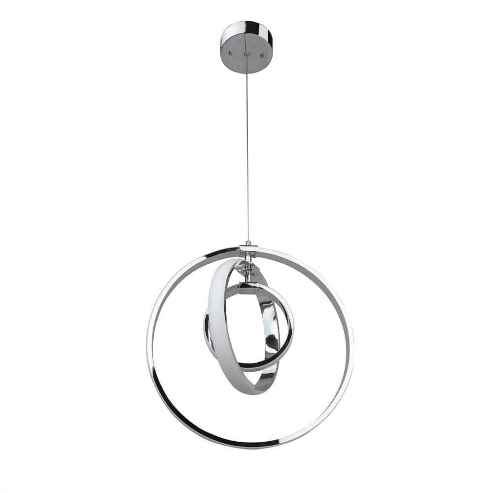 Mitchelton 53-Watt Integrated LED Chrome Geometric Chandelier