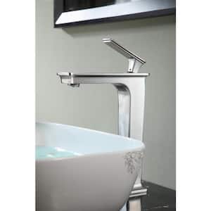 Saunter Single Hole Single-Handle Bathroom Faucet in Brushed Nickel