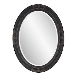 25 in. x 33 in. Classic Irregular Framed Black Vanity Mirror