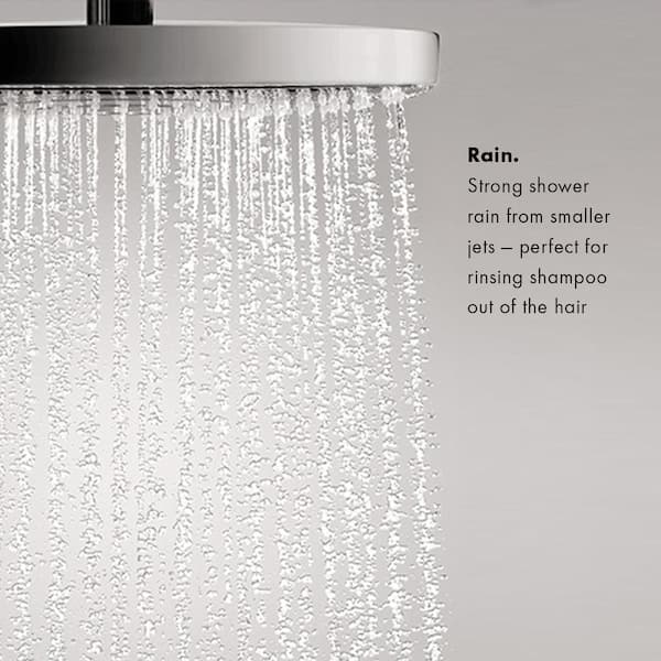 Hansgrohe Crometta S 1-Spray Patterns 2.5 GPM 9 in. Wall Shower Head in 26917001 - The Home Depot