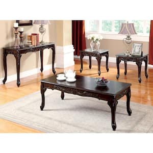 Bransonville 4-Piece 48 in. Brown Rectangle Wood Coffee Table Set