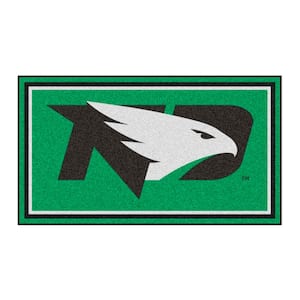 North Dakota Fighting Hawks Green 3 ft. x 5 ft. Plush Area Rug