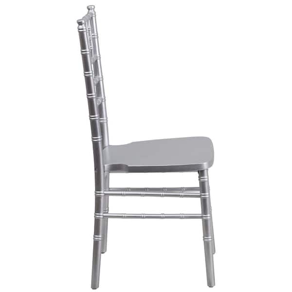 Silver Wood Chiavari Chairs (Set of 2)