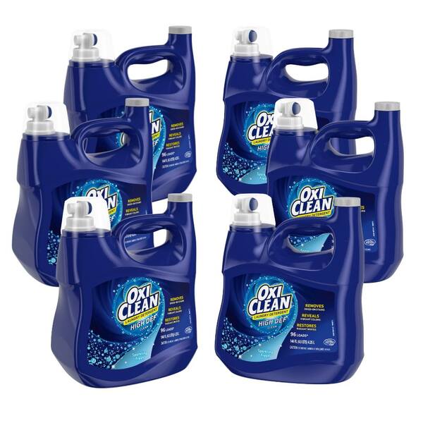 OxiClean 144 oz. Oxi Clean Sparkling Fresh Scent Liquid Laundry Detergent  (96 Loads) (6-Pack) 00073-6 - The Home Depot