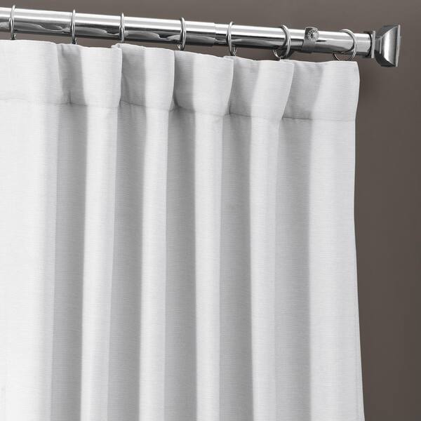 Exclusive Fabrics Furnishings Chalk Off White Rod Pocket Blackout Curtain 50 In W X 108 L Boch Pl1611 The Home Depot Exclusive Fabrics Furnishings Chalk, Curtains 108 Inch Length