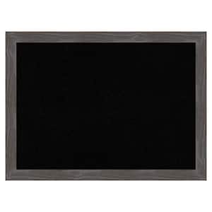 Woodridge Rustic Grey Wood Framed Black Corkboard 31 in. x 23 in. Bulletine Board Memo Board
