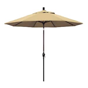 9 ft. Aluminum Push Tilt Patio Umbrella in Beige Pacifica