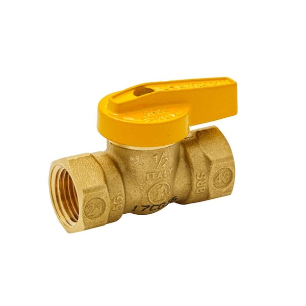 1/2 in. FNPT Brass Gas Ball Valve