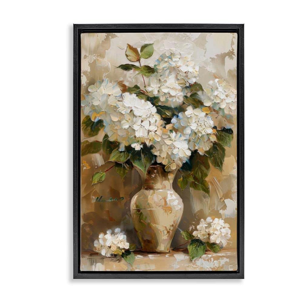Stupell Industries Vintage White Hydrangeas by LSR Design