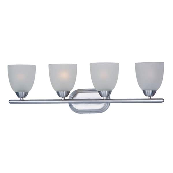 Maxim Lighting Axis 4-Light Polished Chrome Bath Light with Frosted Shade