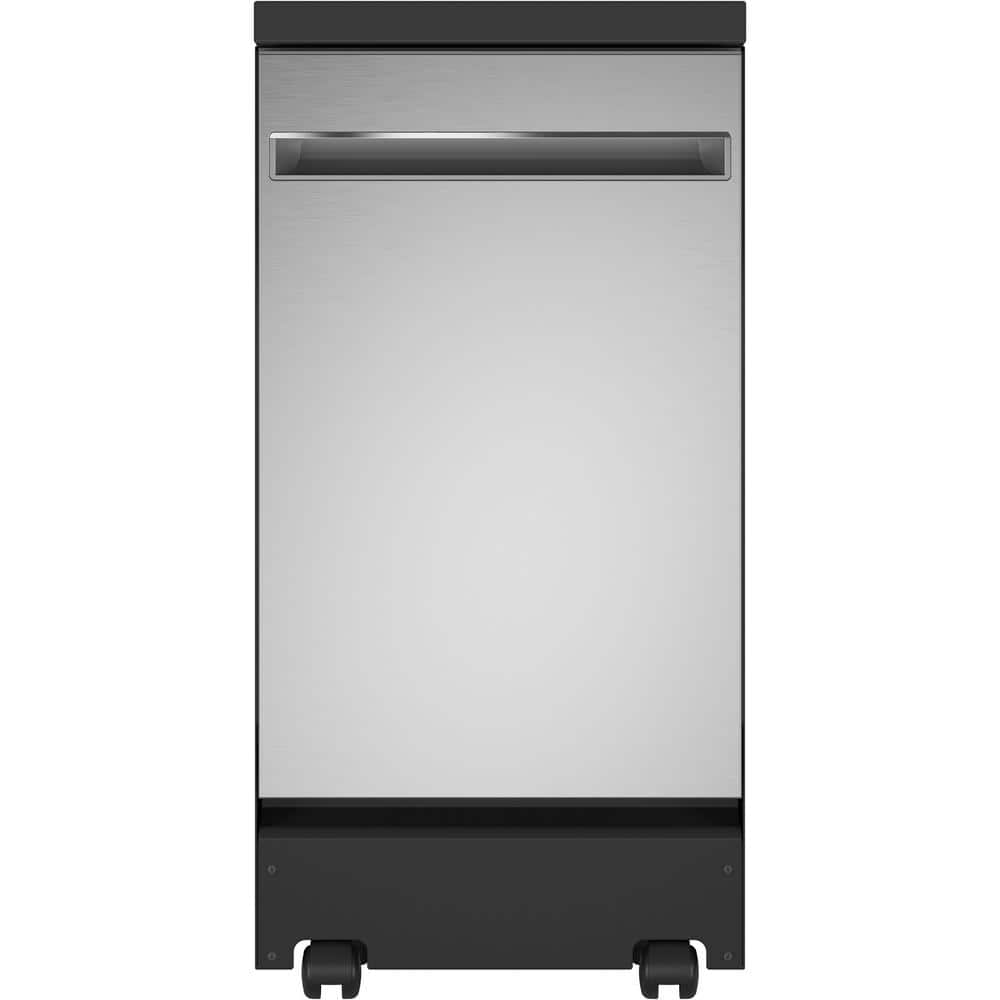 GE &Reg;18 Stainless Steel Interior Portable Dishwasher with Sanitize Cycle Stainless Steel