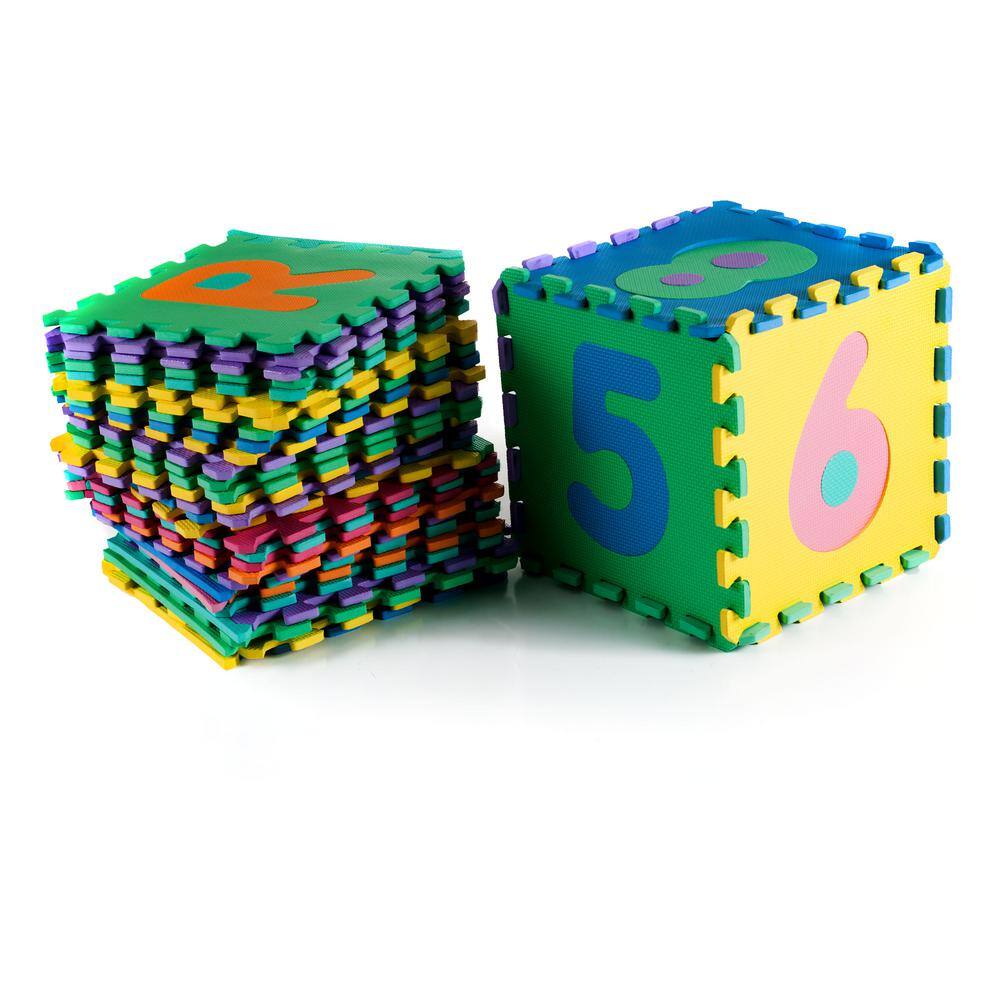 Colorful Foam Alphabet and Number Puzzle Play Mat