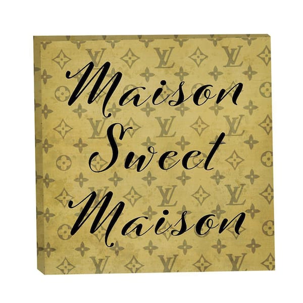 VENICE BEACH Collections Maison Sweet Maison by Grotto Studios 1-Piece Unframed Graphic Print Typography Poster Art Print 20 in. x 20 in.