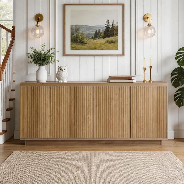 Elmwood 31.69 in. H 4 Doors Accent Storage Cabinet With 2-Shelves
